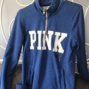PINK sweatshirt/quarter zip
